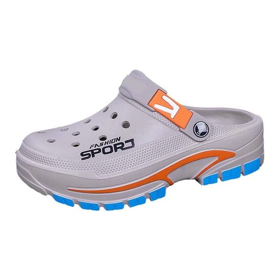 Mens Slippers Breathable Outdoor Slide Sandals For – Casual Beach Garden Slippers With Open Toe And Semi Enclosed Design For Comfort And All Day Use ,Us Size:7.5