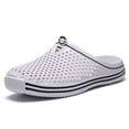 thumbnail image 1 of Mens Slippers,Couples Solid Color Bag Toe Breathable Non- Slippers for Outdoor Indoor,Slippers for Men,White,7.5, 1 of 9