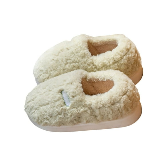 Mens Slippers Fleece Lined Pull On Warm House Shoes Non Slip Comfortable Casual Indoor Outdoor Winter Men Slippers Size 36