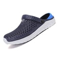 thumbnail image 1 of Mens Slippers,Men Hollow Breathable Flip Flop Sandals for Beach Outdoor Rainy Day Wear,Slippers for Men,Blue,7.5, 1 of 7