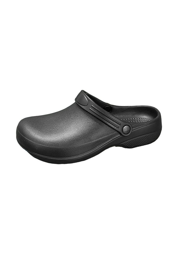 Mens Slippers,Men Kitchen Work Slippers Chef Clogs Comfort Footwear for Culinary,Slippers for Men,Black,6