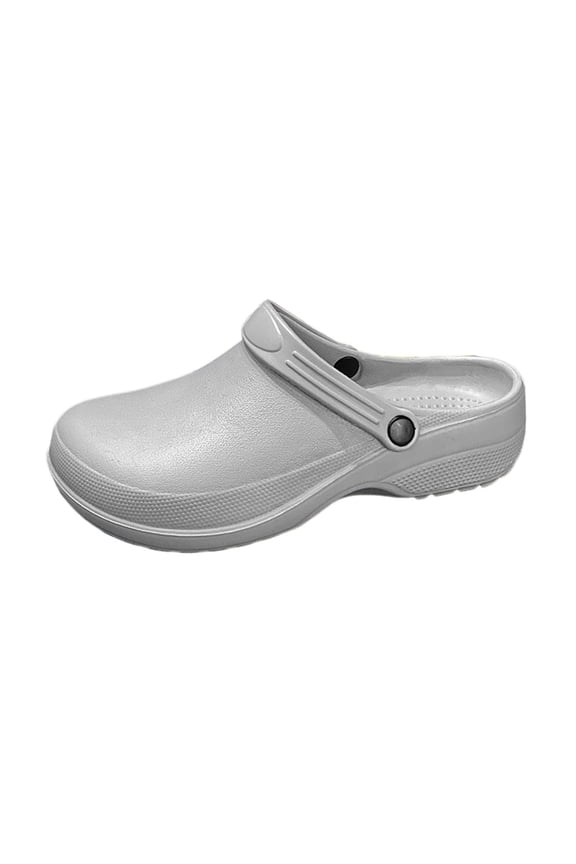 Mens Slippers,Men Kitchen Work Slippers Chef Clogs Comfort Footwear for Culinary,Slippers for Men,Grey,10.5