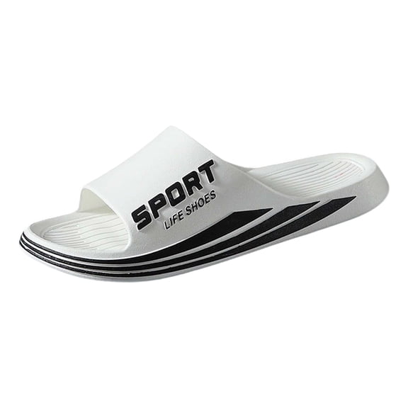 Mens Slippers,Men Slide Slippers Versatile Comfort Casual Footwear for Indoor Outdoor Daily Leisure Wear,Slippers for Men,White,8