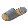 thumbnail image 1 of Mens Slippers,Men Slippers Flax Non Comfort Indoor Outdoor Slippers for Daily Relaxation,Slippers for Men,Navy,10.5, 1 of 4