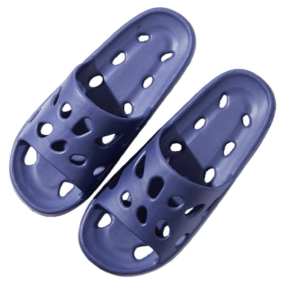 Mens Slippers,Men Slippers Soft Sole Breathable Shower Sandals Lightweight for Summer Indoor Outdoor,Slippers for Men,Dark Blue,8.5