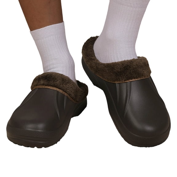 Mens Slippers,Non- Kitchen Chef Work Shoes WoComfortable Durable Restaurant Footwear,Slippers for Men,Brown,8