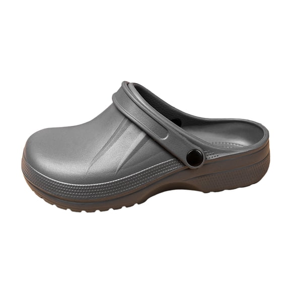 Mens Slippers,Non Chef Clogs Kitchen Work Shoes for Men Women Durable Comfort Footwear,Slippers for Men,Grey,7