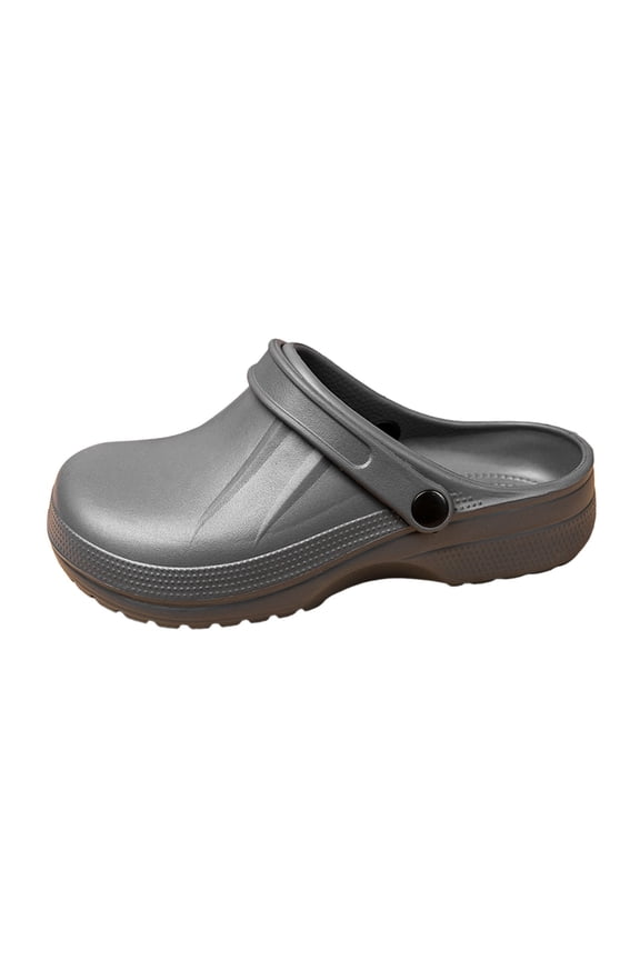 Mens Slippers,Non Chef Clogs Kitchen Work Shoes for Men Women Durable Comfort Footwear,Slippers for Men,Grey,7