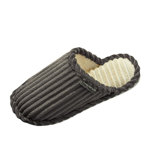 Mens Slippers,Slippers for Comfort and Warmth Indoor Cozy Soft Sole Non- Design Winter Footwear,Slippers for Men,Grey,8.5