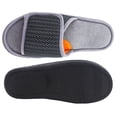 thumbnail image 1 of Mens Slippers,Slippers with Adjustable Hook Loop Closure for Indoor Outdoor Wear All Day Comfort Soft Sole Warm Slides,Slippers for Men,Grey,11-12, 1 of 7