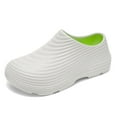 thumbnail image 1 of Mens Slippers,Unisex Garden Clogs Non Work Shoes Arch Support for Restaurant Chef Nursing Wear,Slippers for Men,White,8.5, 1 of 8