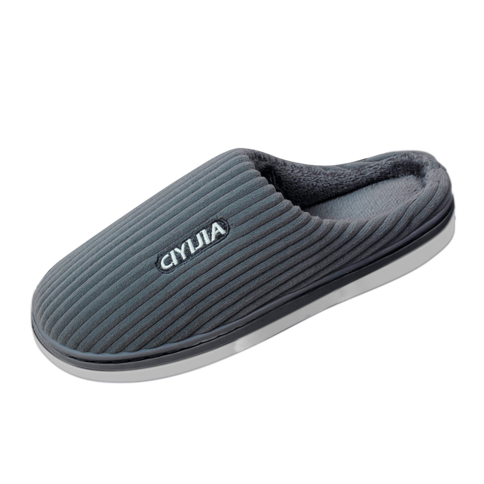 Mens Slippers Winter Warm Slip On Soft House Shoes Non Slip Comfortable Memory Foam Casual Indoor Outdoor Mens Slipper Size 42-43
