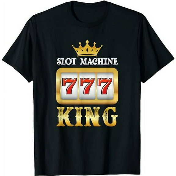 Mens Slot Machine King - Hilarious Casino Gambling King T-Shirt