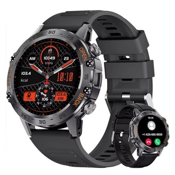 Mens Smartwatch w/ Bluetooth Calls, Health Tracker, 1.39" IPS Screen