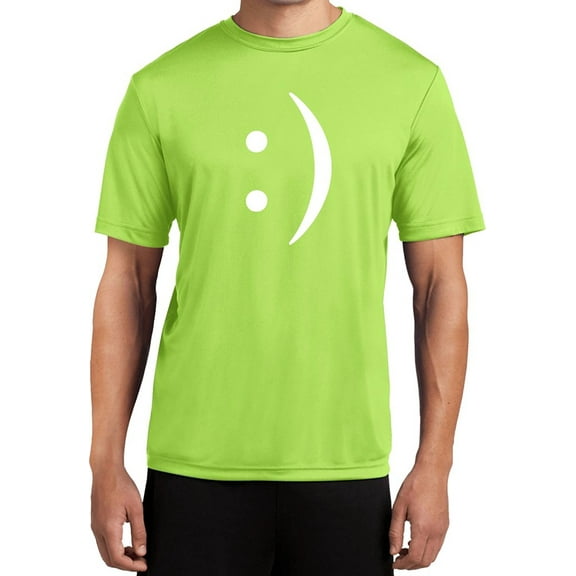 Mens Smile Chat Emoji Tee Shirt - Lime Green, Small