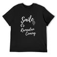 thumbnail image 1 of Mens Smile it's Ramadan Coming Happy Ramadan T-Shirt Black Large, 1 of 5