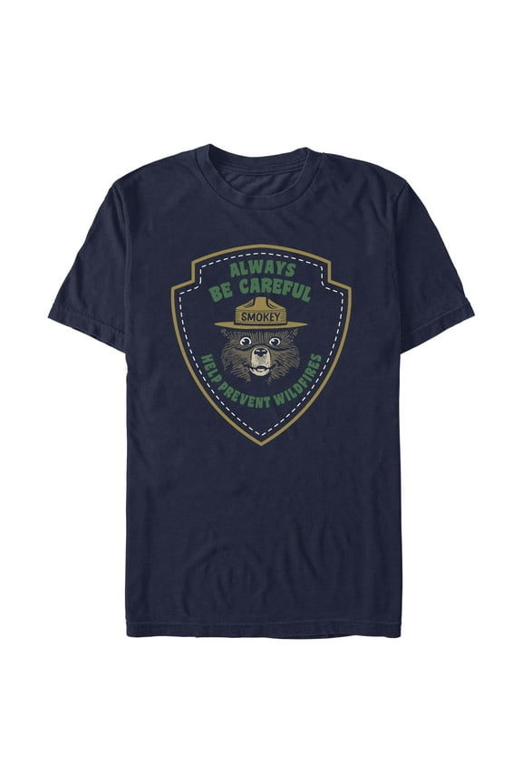 Mens Smokey Bear Always Be Careful Badge T Shirt