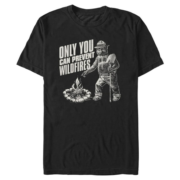 Mens Smokey Bear Only You Can Prevent Wildfires T Shirt
