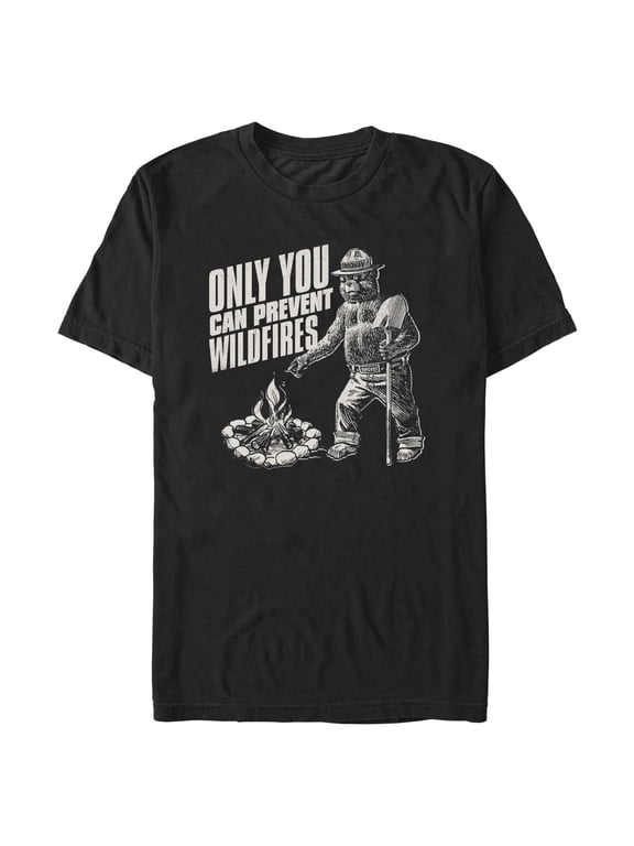 Mens Smokey Bear Only You Can Prevent Wildfires T Shirt