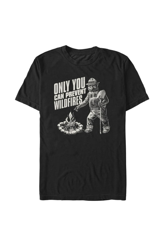Mens Smokey Bear Only You Can Prevent Wildfires T Shirt
