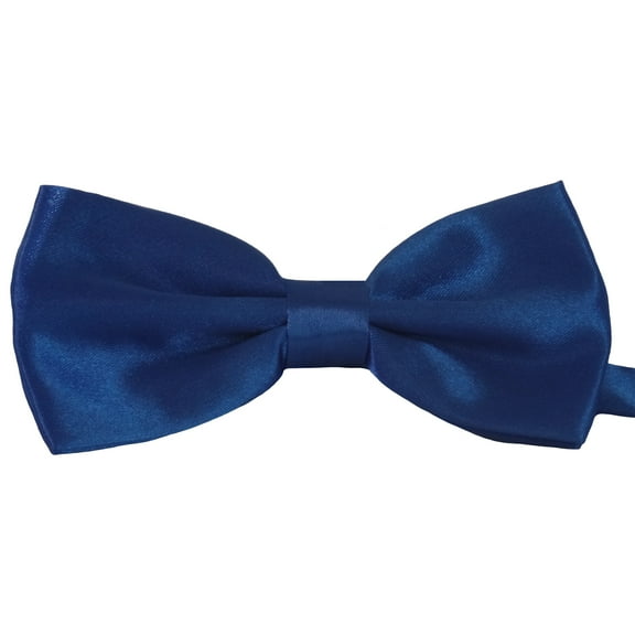 Mens Smooth Satin Feel Formal Bow Tie, Pre-Tied