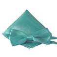 thumbnail image 1 of Mens Smooth Satin Feel Pre-Tied Bow Tie and Pocket Square, 1 of 6