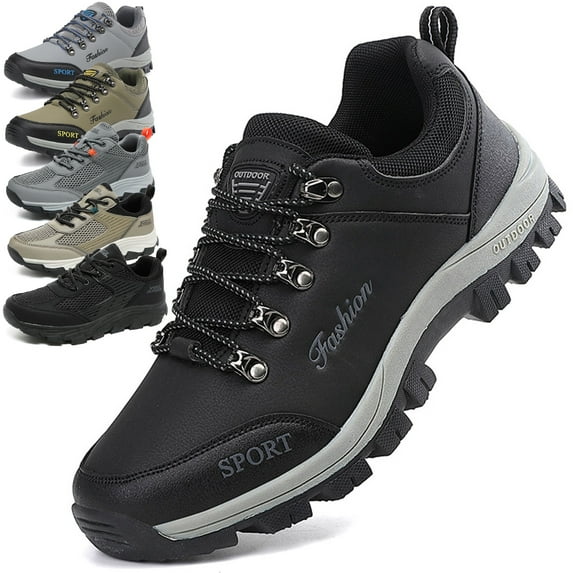 Mens Sneakers Leather Running Shoes Trainers Sneaker Casual Hiking Shoes