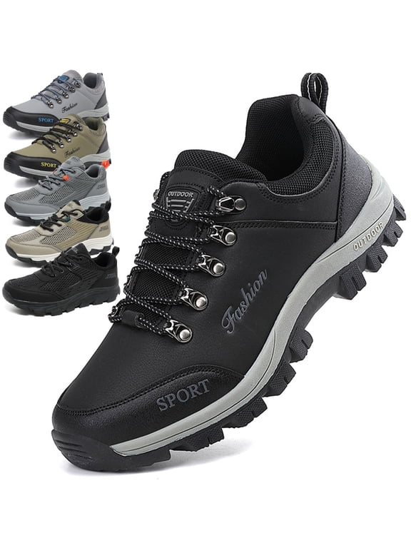 Mens Sneakers Leather Running Shoes Trainers Sneaker Casual Hiking Shoes