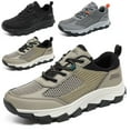 thumbnail image 1 of Mens Sneakers Leather Running Shoes Trainers Sneaker Casual Hiking Shoes, 1 of 8