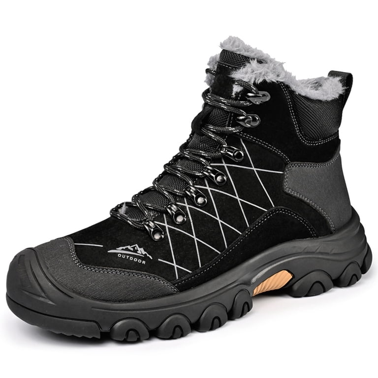 Mens Snow Boots Waterproof Rubber Non-Slip Sole Winter Warm  display picture 1