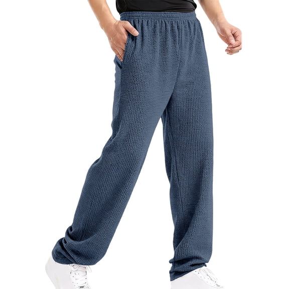 Mens Snow Pants Weave Soft Flat Front Lightweight Versatile Mens Jeans,Navy,3XL