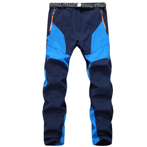 Mens Snow Ski Pants Hiking Outdoor Waterproof Windproof Zipper Pockets Fleece Warm Snowboard Pants