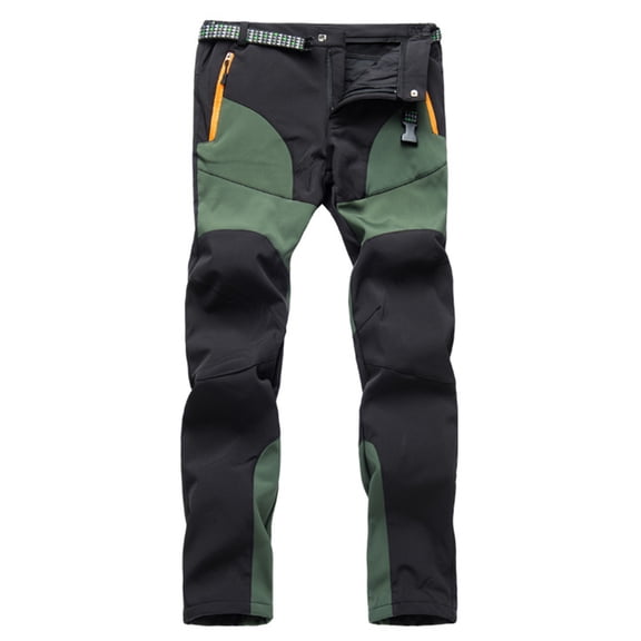 Mens Snow Ski Pants Hiking Outdoor Waterproof Windproof Zipper Pockets Fleece Warm Snowboard Pants