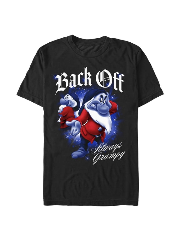 Mens Snow White and the Seven Dwarfs Always Grumpy Back Off T Shirt
