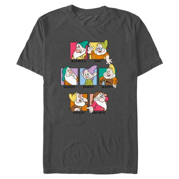 Mens Snow White and the Seven Dwarfs Dwarf Squares T Shirt