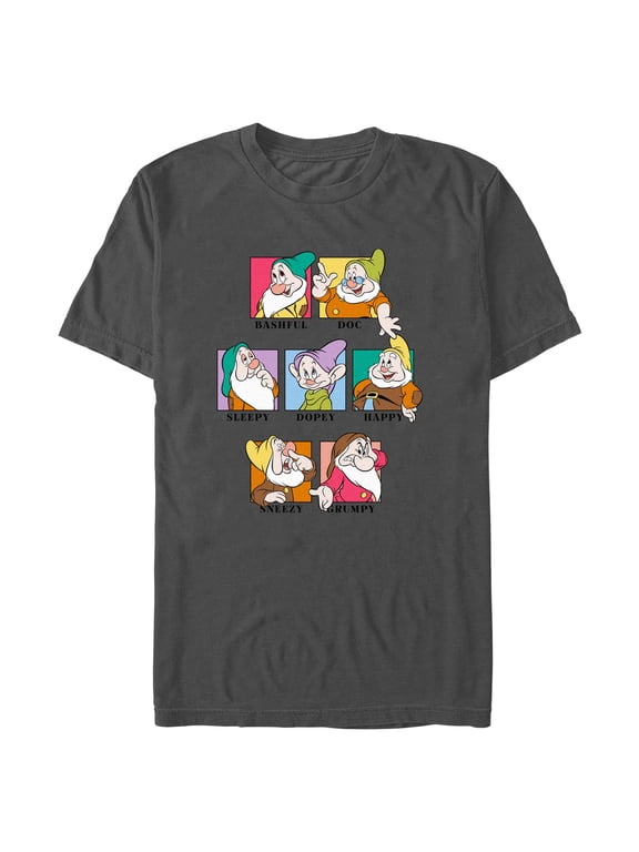 Mens Snow White and the Seven Dwarfs Dwarf Squares T Shirt