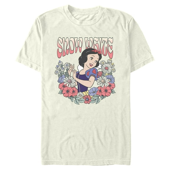 Mens Snow White and the Seven Dwarfs Floral Wreath Princess T Shirt