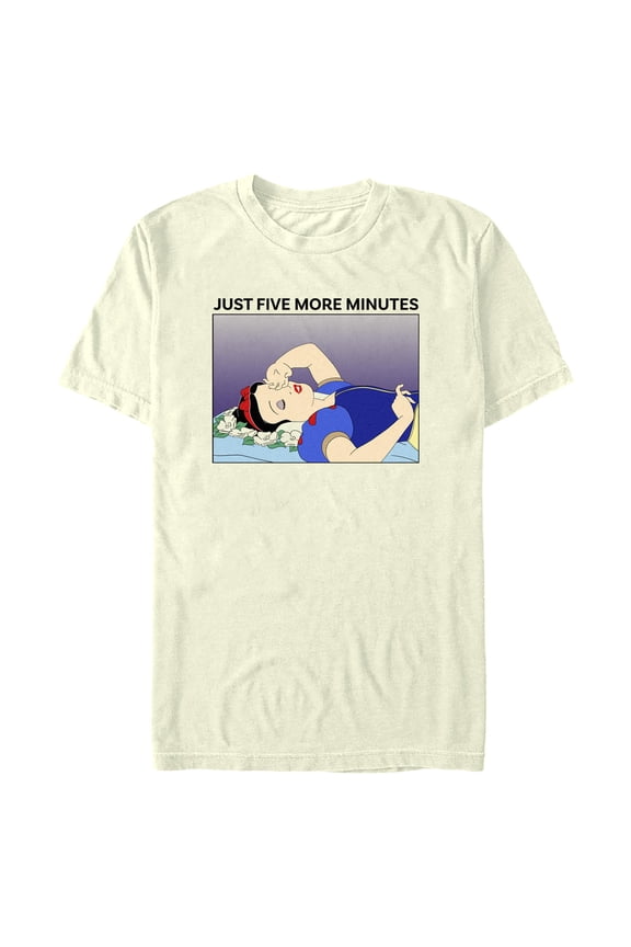 Mens Snow White and the Seven Dwarfs Just Five More Minutes Meme T Shirt