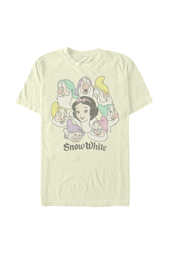 Mens Snow White and the Seven Dwarfs Princess and Dwarf Group Portraits T Shirt