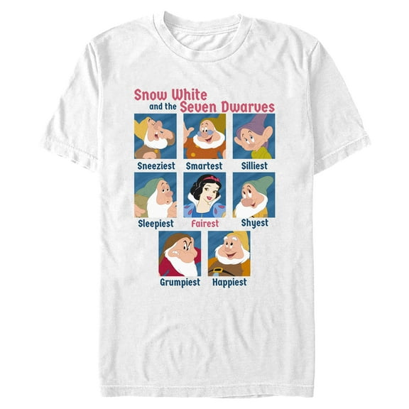 Mens Snow White and the Seven Dwarfs Yearbook Portraits T Shirt
