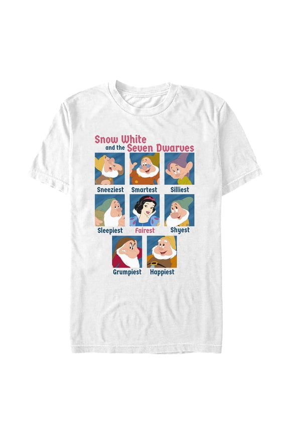 Mens Snow White and the Seven Dwarfs Yearbook Portraits T Shirt