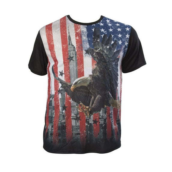 Mens Soaring American Eagle Sublimation T-Shirt - Large