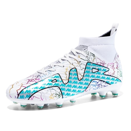 Mens Soccer Cleats Teenager High Top Trainning Football Shoes US 5.5