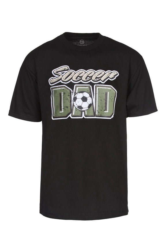 Mens Soccer Dad Short-Sleeve Black T-Shirt - X-Large