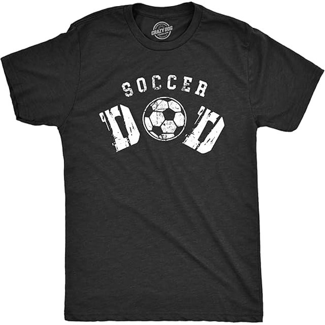 Mens Soccer Dad T Shirt Funny Cool Soccer Ball Graphic Tee for Guys