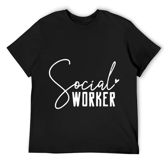 Mens Social Work Social Worker Short Sleeve T-Shirt Black