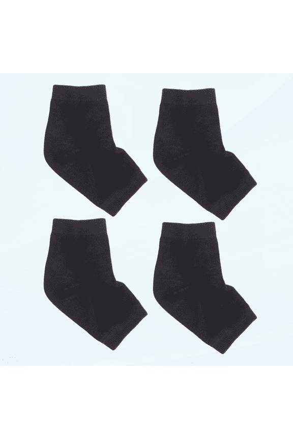 Mens Socks 2 Pairs Heel Socks Open Toe Socks Anti-crack Moisturizing Socks for Woman Men Cracked Skin (Black) Men Socks
