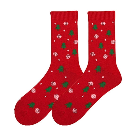 10 Pairs Mens Socks Christmas Midtube Stockings Christmas Unisex Socks,Red2,One Size