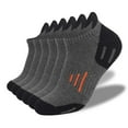 thumbnail image 1 of Mens Socks Cushion Wicking Breathable Comfortable Crew Socks Outdoor Multipack Hiking Trekking Walking Athletic Work Socks 6 Pairs Dark Gray L, 1 of 3