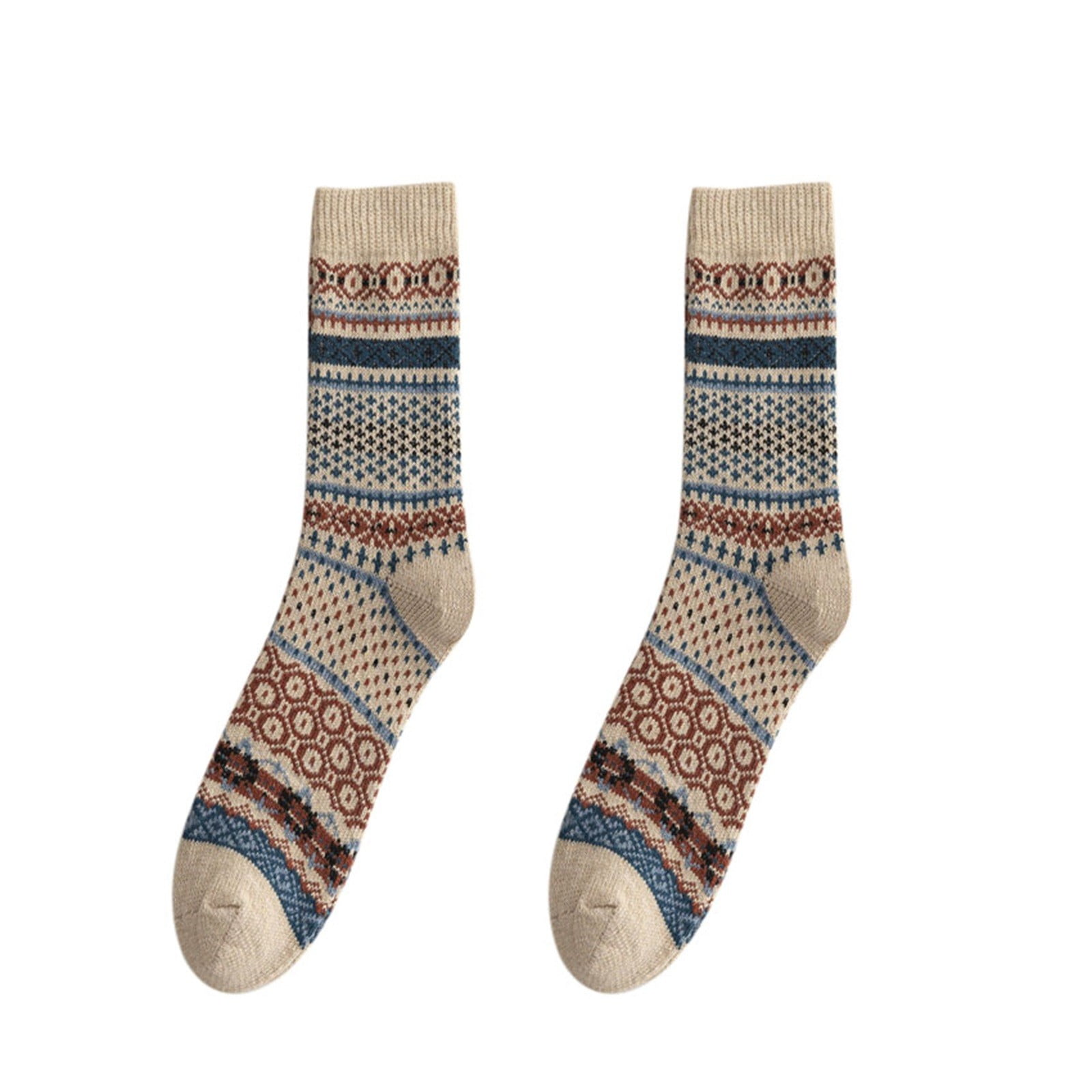 Mens Socks Ethnic Wind Warm Wool Socks Thickening Socks Fashion Winter ...